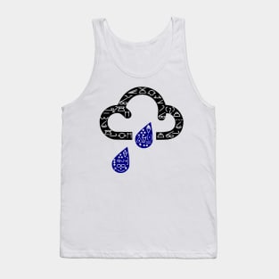 Retro cloud and rain symbols Tank Top